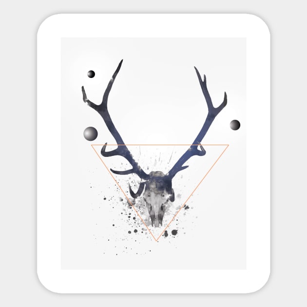 Antlers print Sticker by vocej